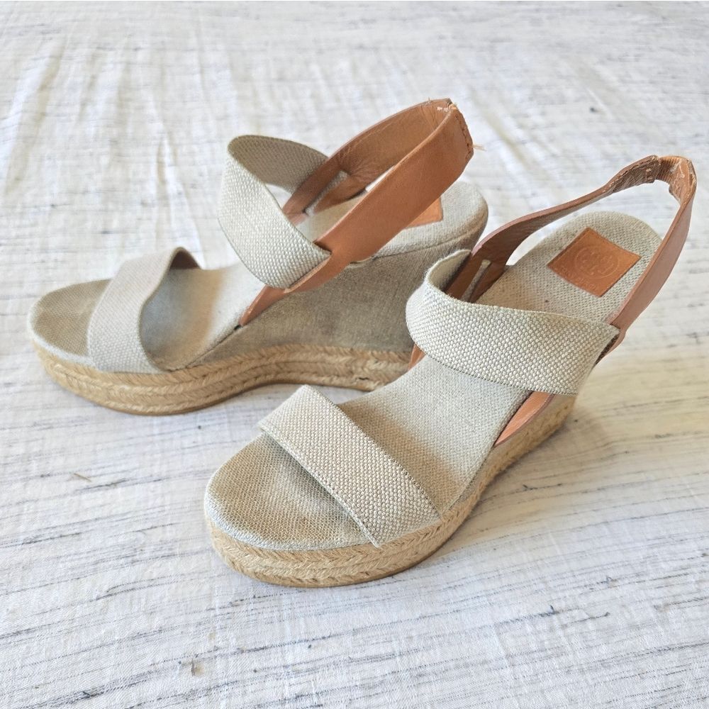 Tory Burch Cream Espadrille Sandals